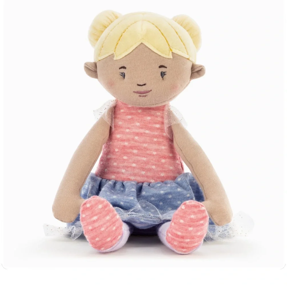 New! Demdaco Strong Beautiful You Blond Girl Fabric Doll - Picture 2 of 13